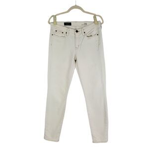 J. Crew Jeans A1437 Toothpick Stretch Ankle size 28 Denim Winter White Flawless